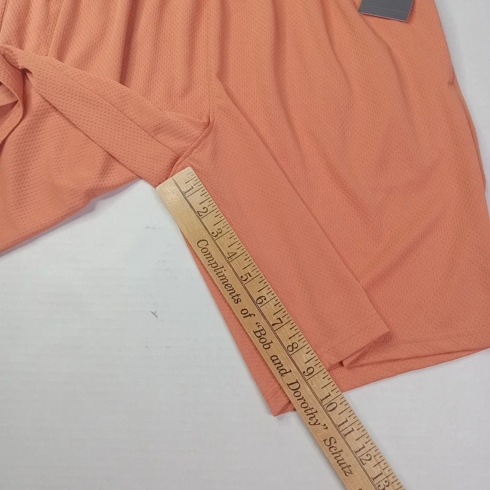 2 Athletic Works Men's Core Knit Shorts Size M (32-34) Blk Orange 9